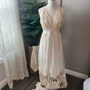 Lacy, Cream Maxi Dress 🍦